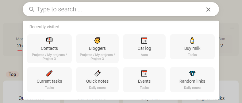 recently viewed notes
